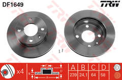 Bremžu disks DF1649