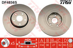 bremžu disks DF4856S