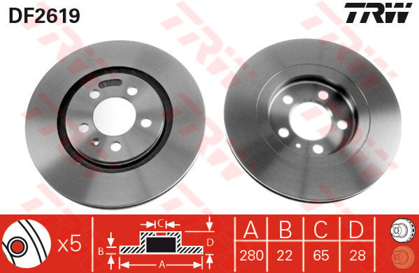 Bremžu disks DF2619