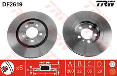Bremžu disks DF2619