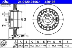 Bremžu disks  24.0120-0196.1 