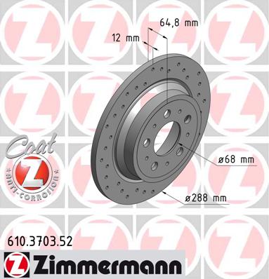 bremžu disks 610.3703.52    VOLVO SPORT