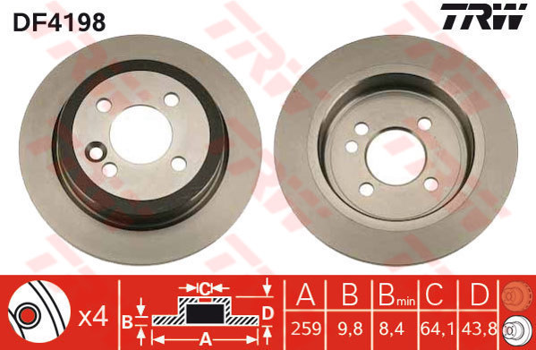 Bremžu disks DF4198