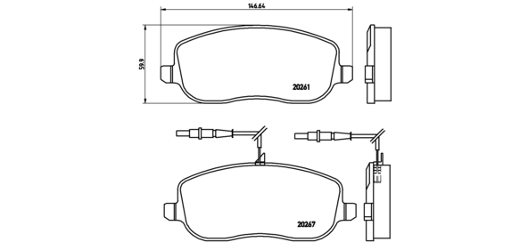 Bremžu uzliku kompl., Disku bremzes