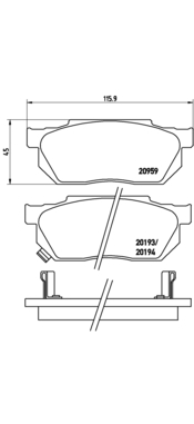 Bremžu uzliku kompl., Disku bremzes
