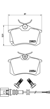 Bremžu uzliku kompl., Disku bremzes