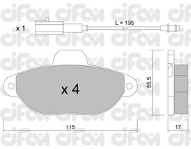 Bremžu uzliku kompl., Disku bremzes