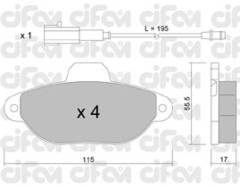 Bremžu uzliku kompl., Disku bremzes
