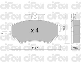 Bremžu uzliku kompl., Disku bremzes