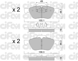 Bremžu uzliku kompl., Disku bremzes