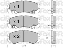 Bremžu uzliku kompl., Disku bremzes