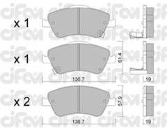 Bremžu uzliku kompl., Disku bremzes