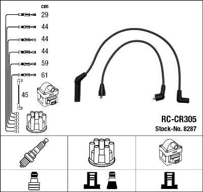 Svečvadu kompl. 8287 RC-CR305