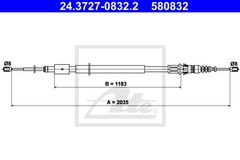 bremžu trose 24.3727-0832.2