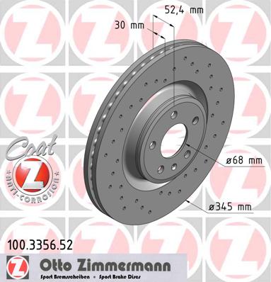 bremžu disks 100.3356.52