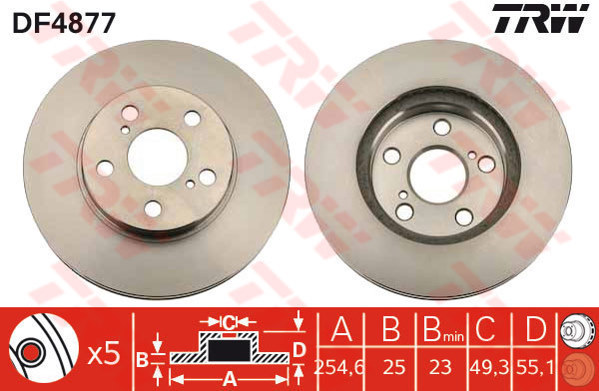 Bremžu disks DF4877