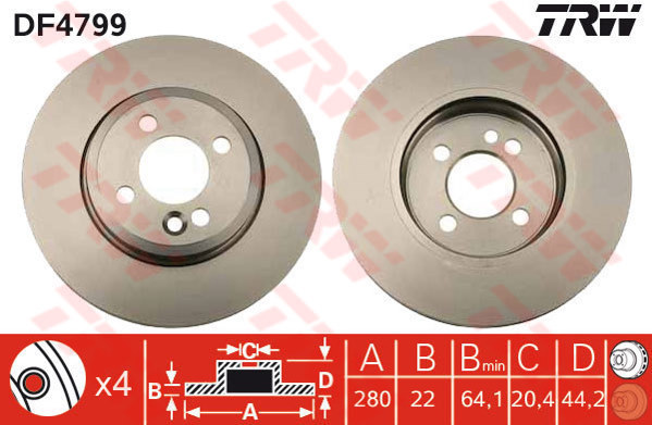 Bremžu disks DF4799