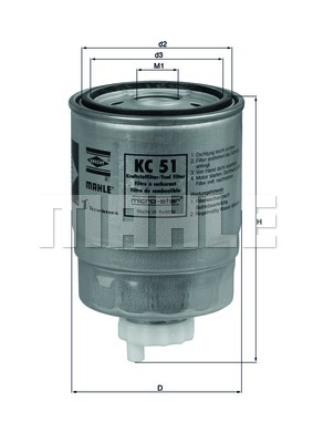 degvielas filtrs KC51  WK821