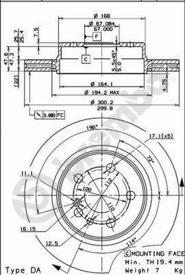 Bremžu disks 09.5716.10