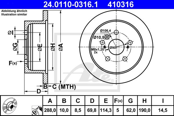 bremžu disks 24.0110-0316.1