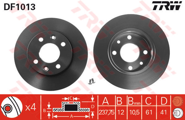 Bremžu disks DF1013