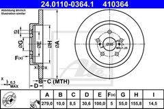 bremžu disks 24.0110-0364.1