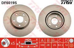 bremžu disks DF6019S