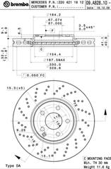 Bremžu disks 09.A828.11