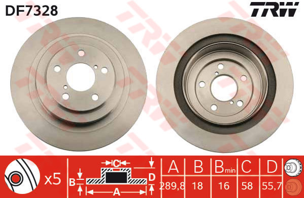 Bremžu disks DF7328