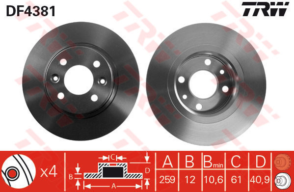 bremžu disks DF4381