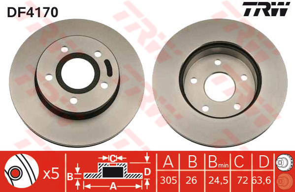 BREMŽU DISKS DF4170 37289127