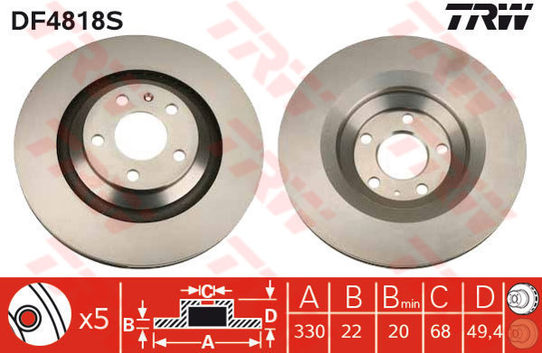 Bremžu disks DF4818S