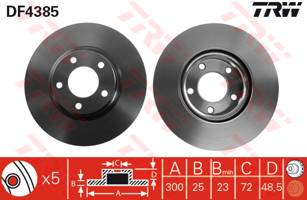 bremžu disks DF4385