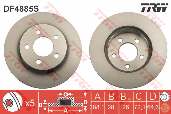 Bremžu disks DF4885S