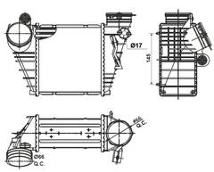 starpdzesētāja radiators NRF 30838