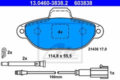 Bremžu uzliku kompl., Disku bremzes