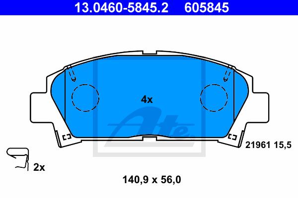 Bremžu uzliku kompl., Disku bremzes