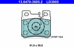 Bremžu uzliku kompl., Disku bremzes