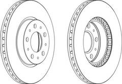 Bremžu disku komplekts  DDF605