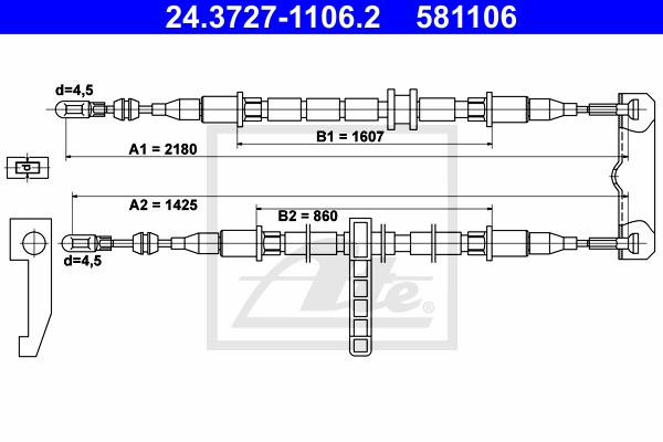 Bremžu trose 24.3727-1106.2