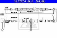 Bremžu trose 24.3727-1106.2