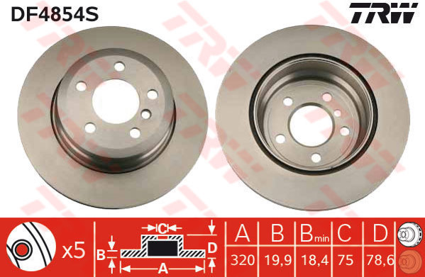 Bremžu disks DF4854S