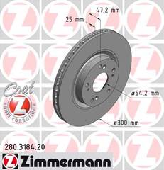 Bremžu disks 280.3184.20  DI-431