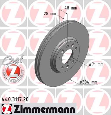 bremžu disks 440.3117.20    PEUGEOT/CITROEN/FIAT