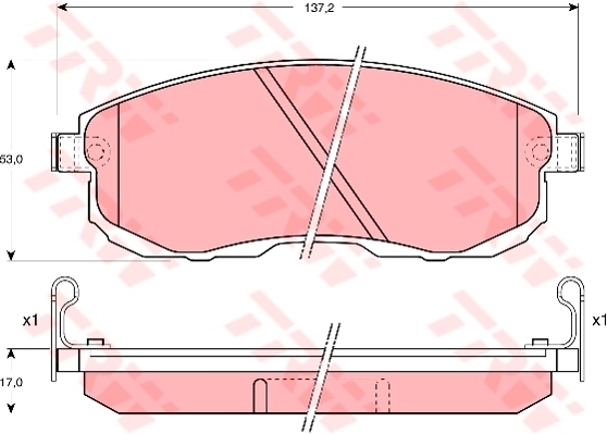 bremžu kluči GDB1003