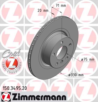 Bremžu disks 150.3495.20