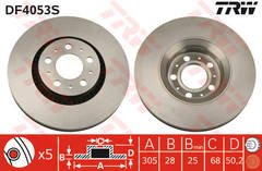 Bremžu disks DF4053S