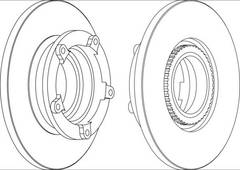 Bremžu disks DDF1573