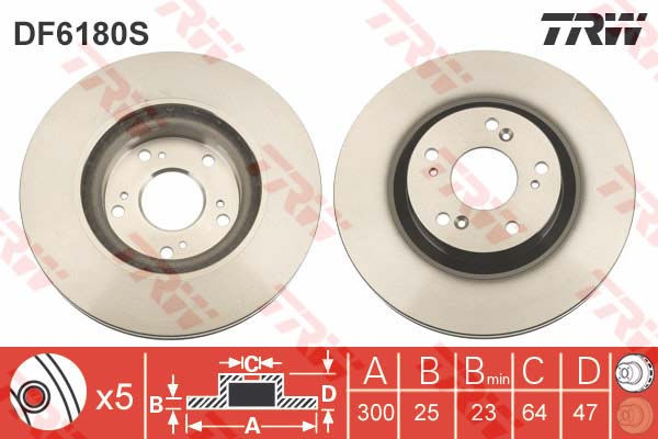 Bremžu disks DF6180S