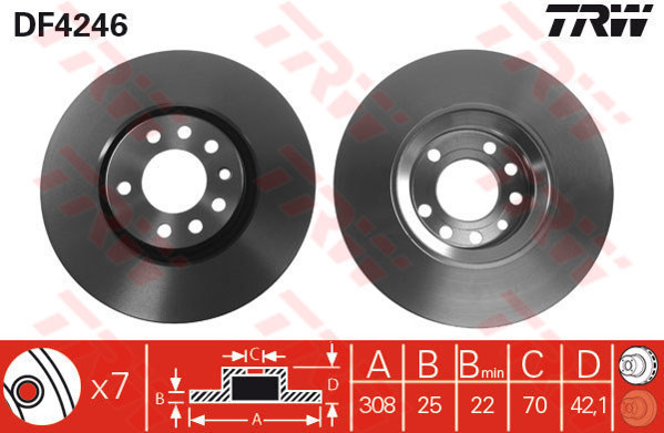 Bremžu disks DF4246